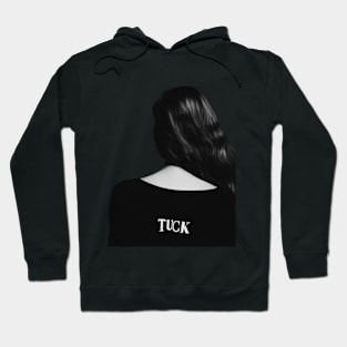 Woman turning her back, black and white illustration, classic Hoodie